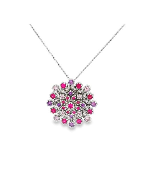 Flake morganite ametista fucsia necklace GOCCIAZZURRA JEWELS | CLFLAKERODIOFUCSIA